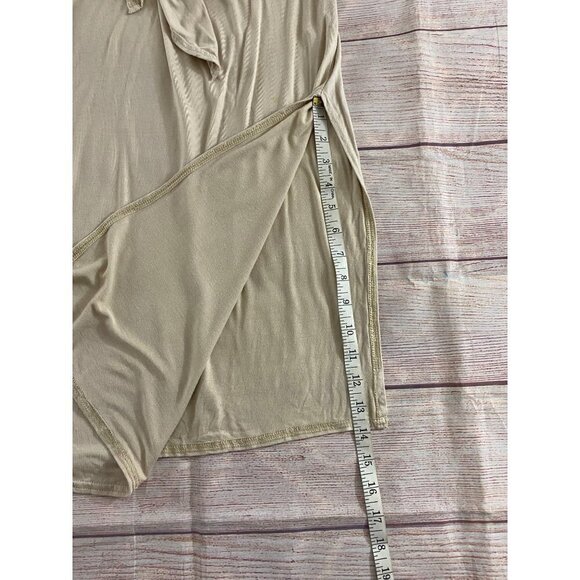 NWT Pretty Little Thing Beige Tie Waist Bodycon Dress - 4 - Picture 6 of 13